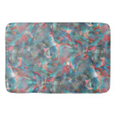 赤みを帯びた桃からシアンの汚れ バスマット (正面)