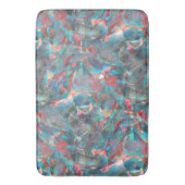 赤みを帯びた桃からシアンの汚れ バスマット (正面縦)