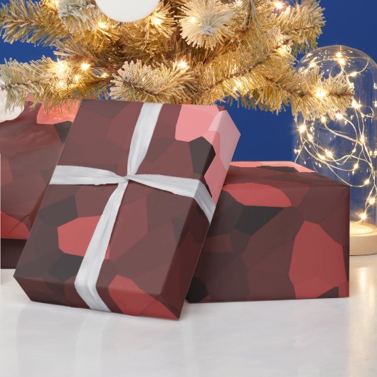 赤みを帯びた色相結晶化パターン ラッピングペーパー (クリスマス)