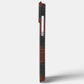 赤みを帯びた茶色と黒の傾斜した四角またはチェス Case-Mate iPhoneケース (裏面 / 左)