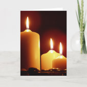 赤みを帯びた輝きを放つ穏やかな蝋燭 カード (正面)