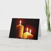 赤みを帯びた輝きを放つ穏やかな蝋燭 カード (正面)