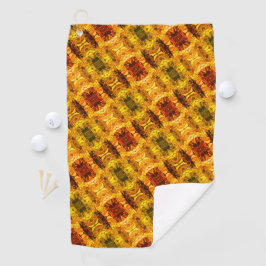 赤みを帯びた黄色の破片とシェイプの生成 ゴルフタオル