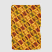 赤みを帯びた黄色の破片とシェイプの生成 ゴルフタオル (正面)