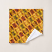 赤みを帯びた黄色の破片とシェイプの生成 バスタオルセット (ウォッシュタオル)