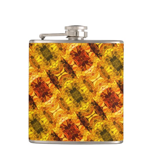 赤みを帯びた黄色の破片とシェイプの生成 フラスク (正面)