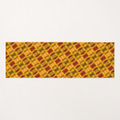 赤みを帯びた黄色の破片とシェイプの生成 ヨガマット (正面(横))