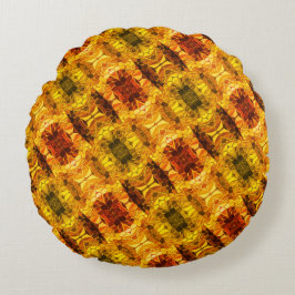 赤みを帯びた黄色の破片とシェイプの生成 ラウンドクッション