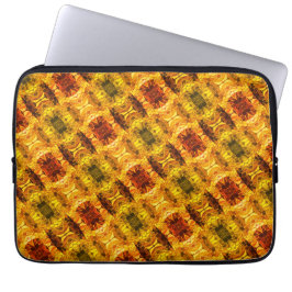 赤みを帯びた黄色の破片とシェイプの生成 ラップトップスリーブ