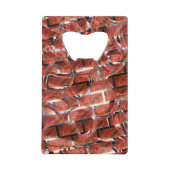 赤みを帯びた、グリッドまたはレンガ効果の泡メタリック クレジットカード栓抜き (裏面)