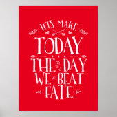 赤やる気を起こさせるライフ引用文書道ポスター ポスター (正面)