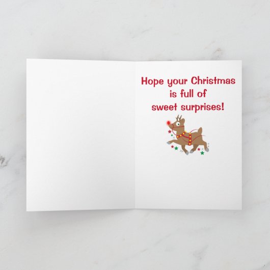 赤ゆっくり進られたトナカイとの教女のクリスマス シーズンカード (内部)