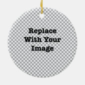 赤ゆっくり進られたトナカイのベビーの第1クリスマス セラミックオーナメント (裏面)