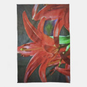 赤ゆりテクスチャ キッチンタオル (縦)