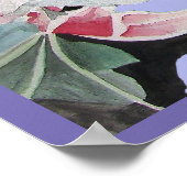 赤ゆり水彩花フローラアートポスター ポスター (角)