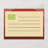 赤よくはしゃぐとオレンジのハッピーハローウィン シーズンポストカード (裏面)