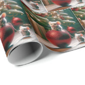 赤よくはしゃぐネズミ ラッピングペーパー (ロールコーナー)