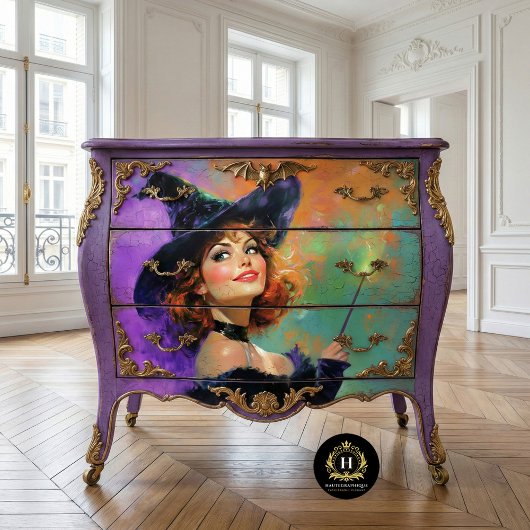 赤よくはしゃぐ頭の魔女ハロウィーンデコップページ 薄葉紙