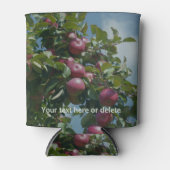 赤りんごが摘み取り準備パーソナライズされた済み 缶クーラー (正面)