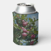 赤りんごが摘み取り準備パーソナライズされた済み 缶クーラー (缶裏面)