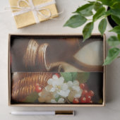 赤りんごのバスケットはまだ生絵画活のデコペ 薄葉紙 (ギフト)