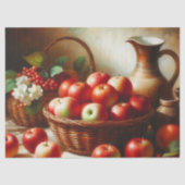 赤りんごのバスケットはまだ生絵画活のデコペ 薄葉紙 (正面)