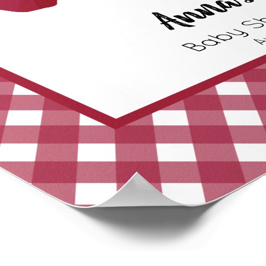 赤りんごの赤ちゃんシャワーへようこそ ポスター (角)