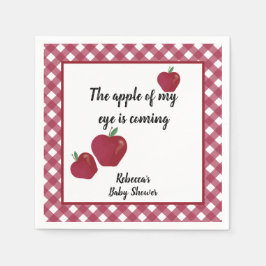 赤りんごの赤ちゃんシャワー スタンダードカクテルナプキン