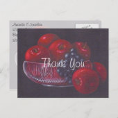 赤りんごはまだライフオイル塗装ありがとう ポストカード (正面/裏面)