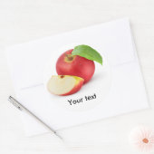 赤りんごを切る ラウンドシール (封筒)