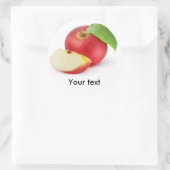 赤りんごを切る ラウンドシール (バッグ)