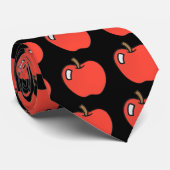 赤りんごを黒で結ぶ ネクタイ (ロール)