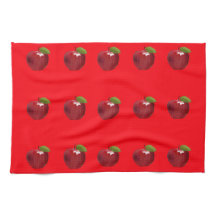赤りんごキッチンタオル