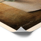 赤りんごクロックスチルライフ ポスター (角)