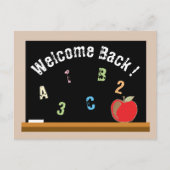 赤りんごバックトゥスクールポストカード付き黒板 ポストカード (正面)