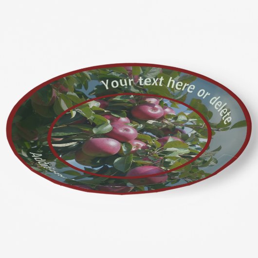 赤りんごパーティー狩りパーソナライズされた準備 ペーパープレート (アングル)