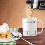 赤りんごマグの白黒感動的表示 コーヒーマグカップ