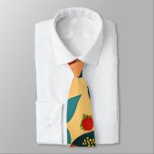 赤りんごモザイクカラフルカスタム模様 ネクタイ (タイ)