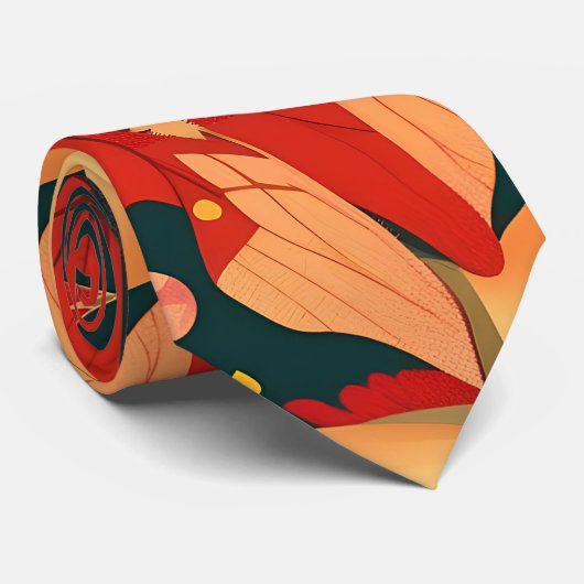 赤りんごモザイクカラフルカスタム模様 ネクタイ (ロール)