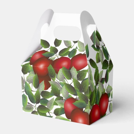 赤りんごモダン果実 |結婚式の引き出物ボックス フェイバーボックス (裏面サイド)