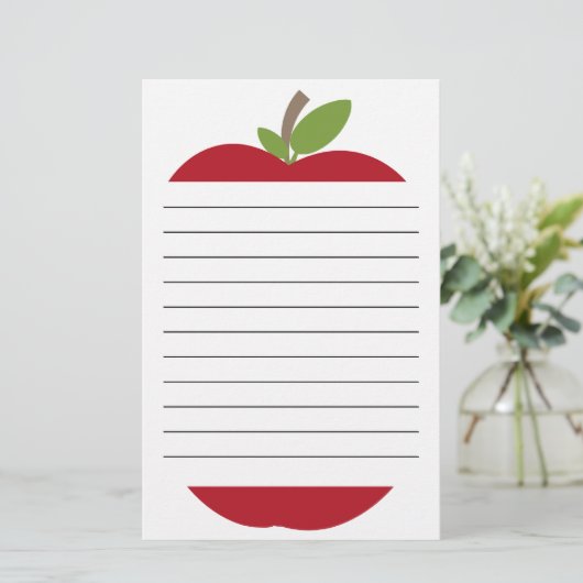 赤りんごライニング文房具 便箋 (スタンド正面)