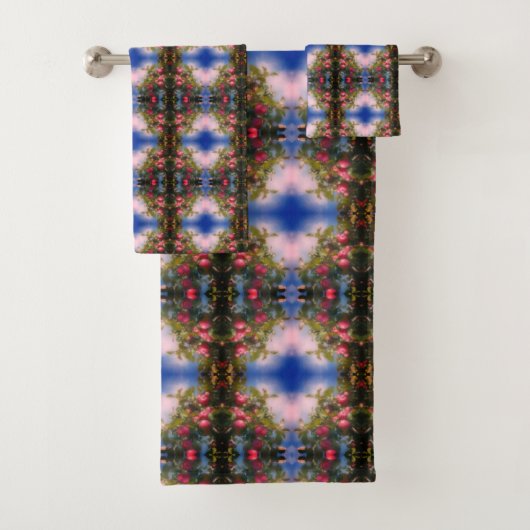 赤りんご木の写真絵画の抽象芸術 バスタオルセット (インサイチュ)