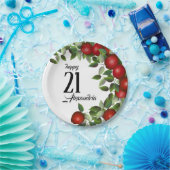 赤りんご果実 |誕生日 ペーパープレート (パーティー)