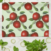 赤りんご果肉ギンガム キッチンタオル (折り畳み)