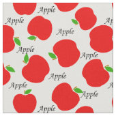 赤りんご柄の子供部屋生地 ファブリック (クローズアップ)