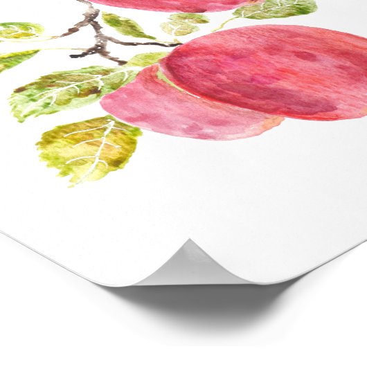 赤りんご水色 ポスター (角)