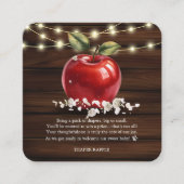 赤りんご素朴フローラ赤ちゃんシャワー エンクロージャーカード (正面)