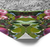 赤りんご自然アートフレーム自分の写真を作成 ポスター (角)