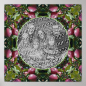 赤りんご自然アートフレーム自分の写真を作成 ポスター (正面)