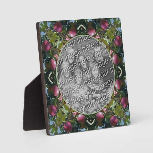 赤りんご自然アート自分の写真を追加 フォトプラーク (正面)